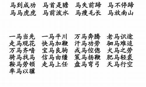 马字成语大全及解释解析_马字成语大全及解释解析图片