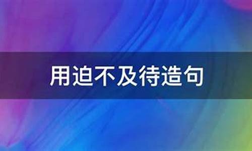 迫不及待造句优美句子_迫不及待造句优美句子简短