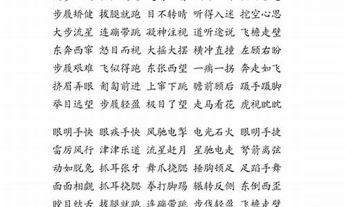 有肢体动作的四个字成语_有肢体动作的四个字成语有哪些